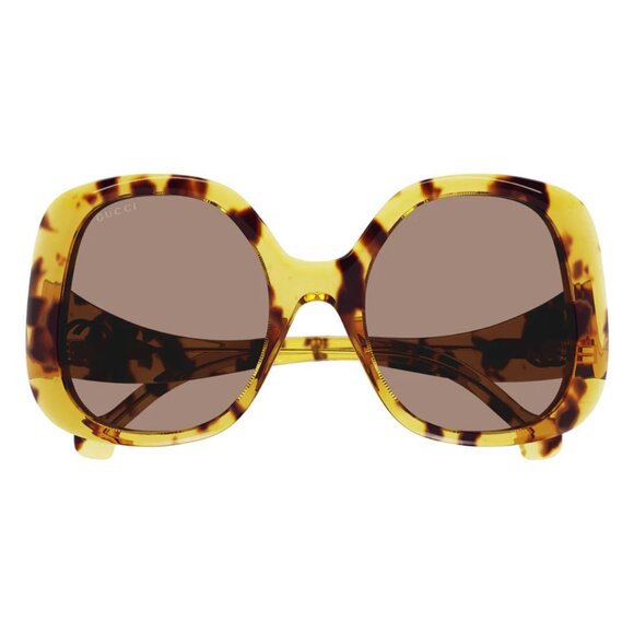 NEW GUCCI SQUARE SUNGLASSES GUCCI GG1235S 002 HAVANA BROWN EYEWEAR - Picture 2 of 3